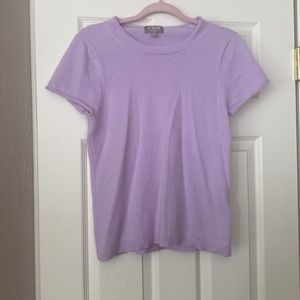 Jcrew Short Sleeve Cashmere T-Shirt Lavender